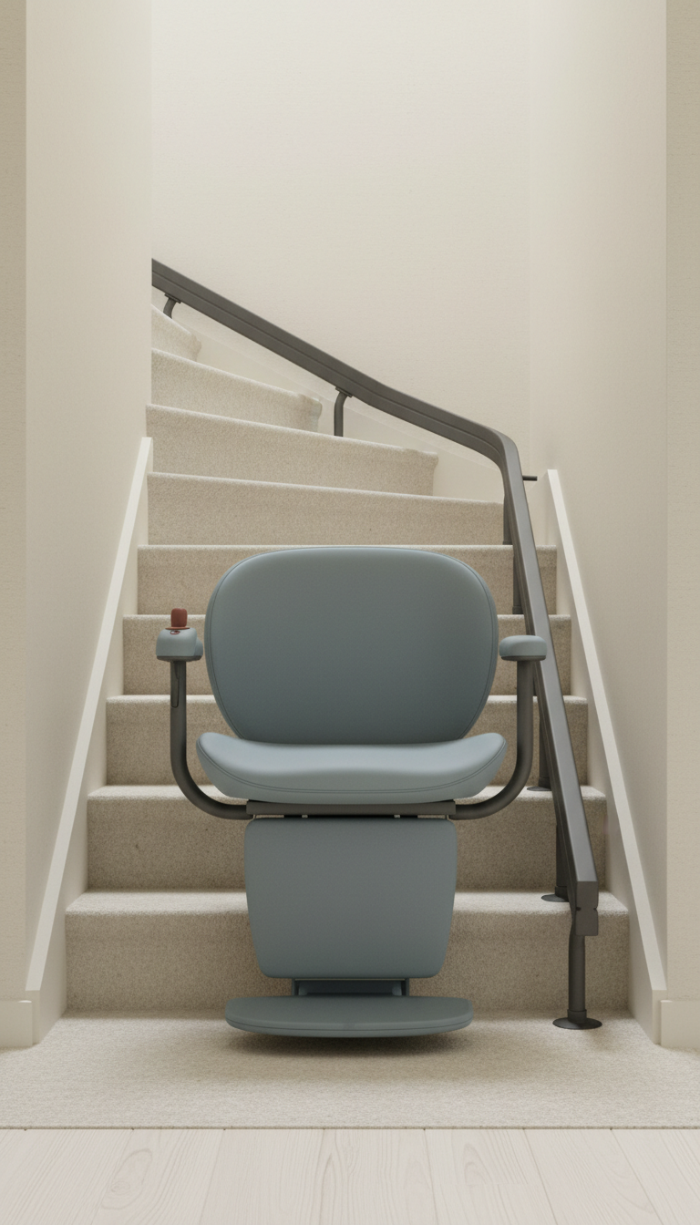 Low-profile rail discreet stair lift